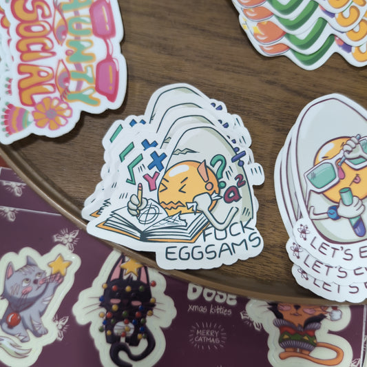 F*ck Eggsams Die-Cut Sticker