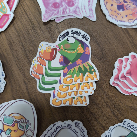 Kermit Chai Die-cut Sticker