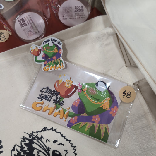 Kermit Chai Print+Sticker Combo